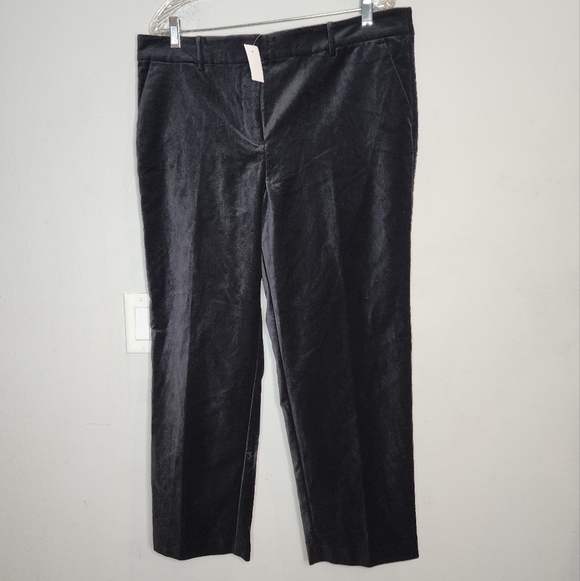 NWT Loft Velvet Black Riviera Slim Pants Womens Size 14 - Picture 6 of 16